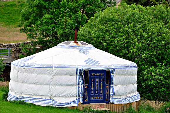 a yurt in the Yorkshire dales
