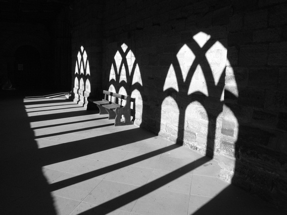 cloister in sunlight
