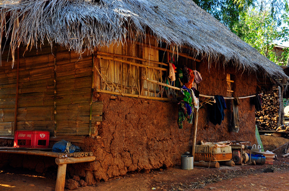 hill tribe village hut