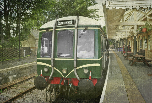 the train leaving platform 1 is the 1959 to wolsingham