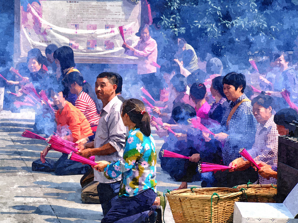 pilgrims at temple beijing