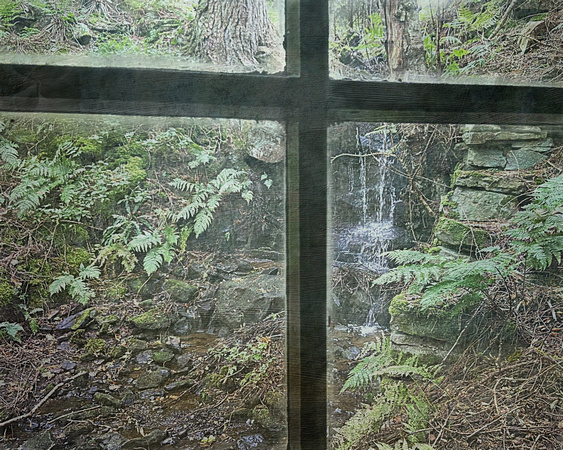 meditation hut window