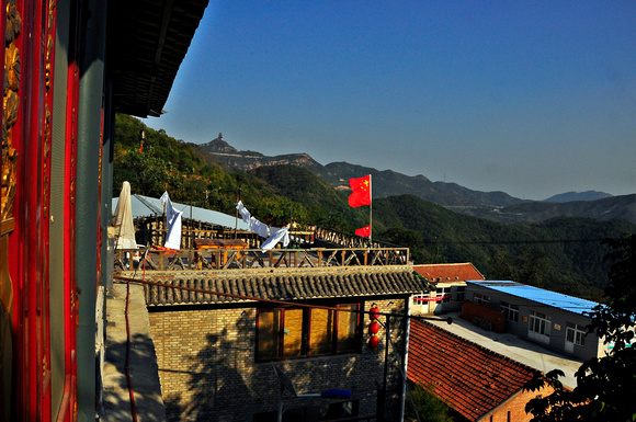 view from cafe wang jia po village
