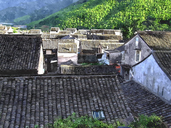 view over roofs tian tong