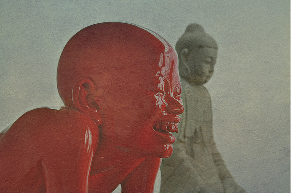 the Buddha and a little devil
