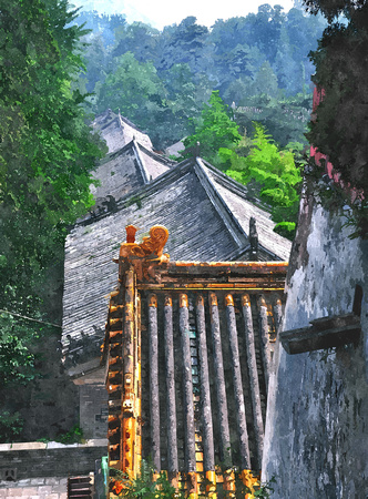 view over the temples